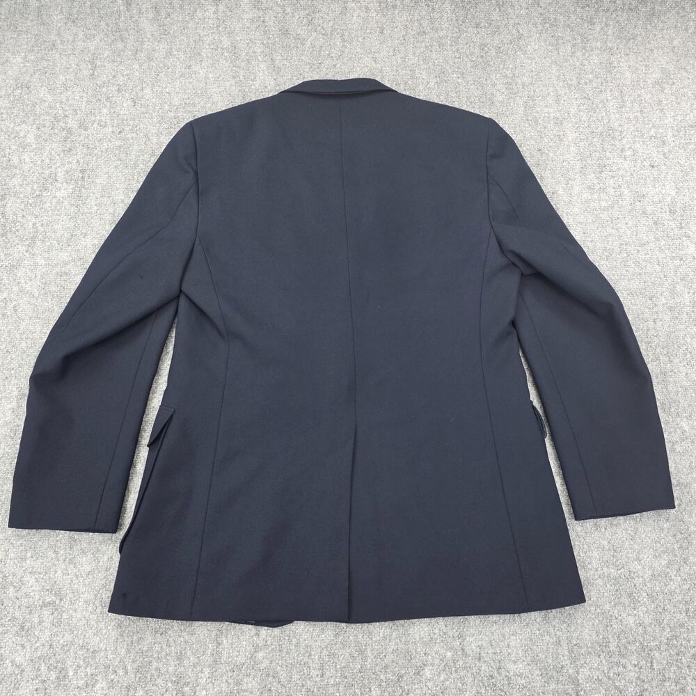 Vintage Perma-Prest Blazer Mens 46 Long Navy Gold Buttons USA Classic Collection - Picture 5 of 16